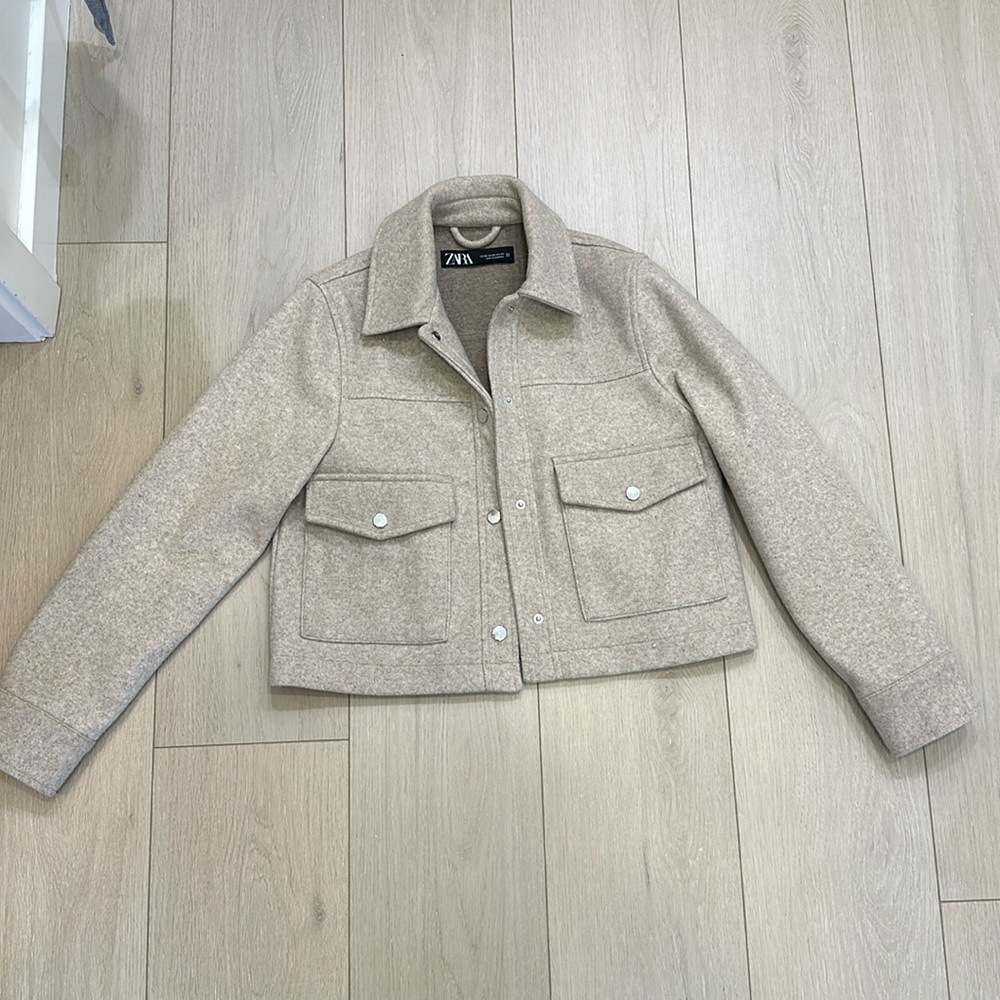 Zara cropped soft jacket